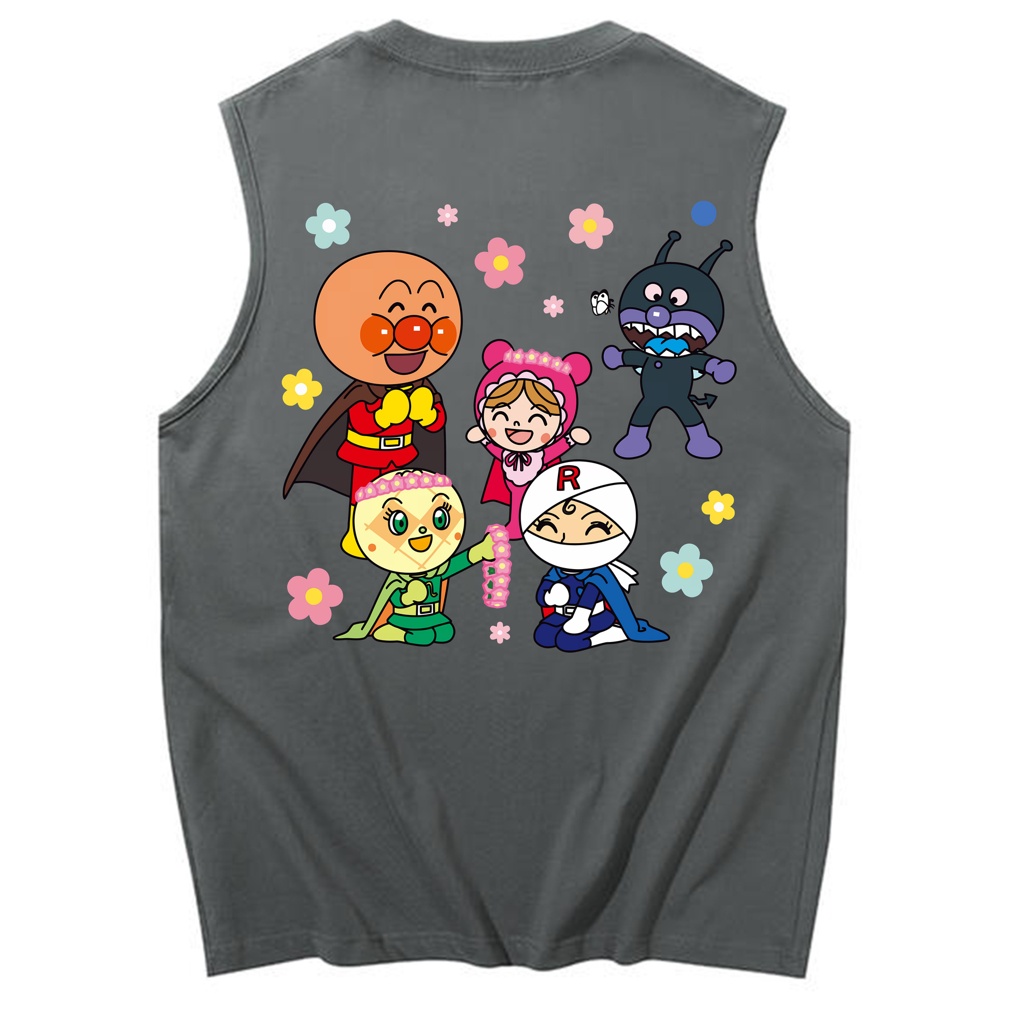 （画像用） アンパンマン Anpanman コットン100％タンクトップ（背面プリント）